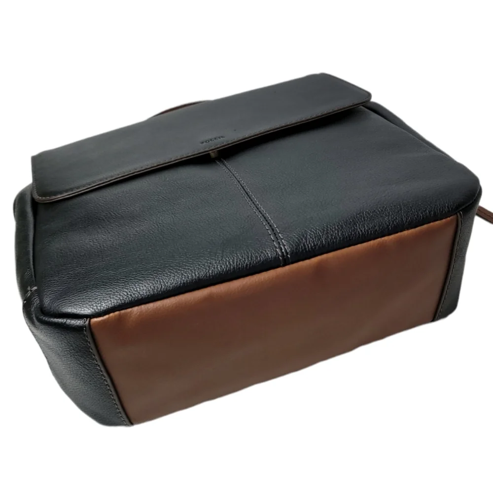 Fossil Claire Leather Black/Brown Backpack